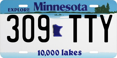 MN license plate 309TTY