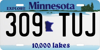 MN license plate 309TUJ