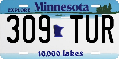 MN license plate 309TUR