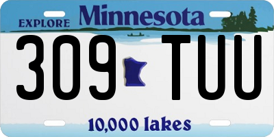 MN license plate 309TUU