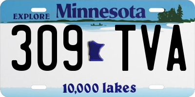 MN license plate 309TVA