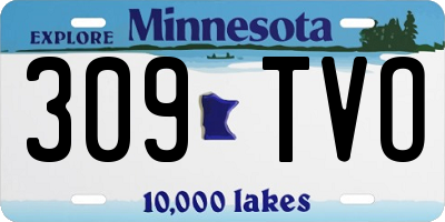 MN license plate 309TVO