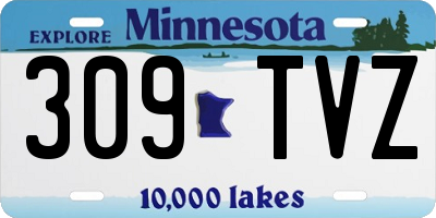 MN license plate 309TVZ