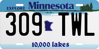 MN license plate 309TWL