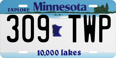 MN license plate 309TWP