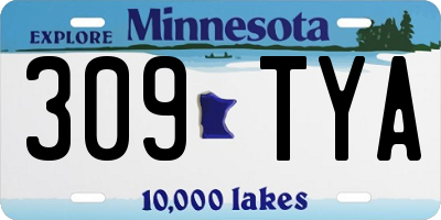 MN license plate 309TYA
