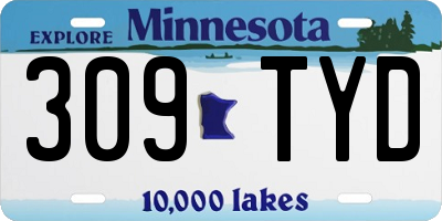 MN license plate 309TYD