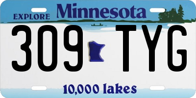 MN license plate 309TYG