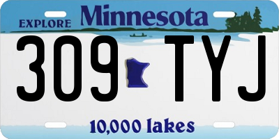MN license plate 309TYJ