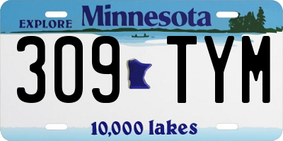 MN license plate 309TYM