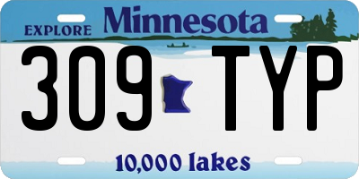 MN license plate 309TYP
