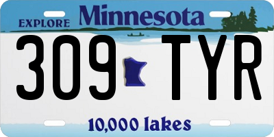 MN license plate 309TYR