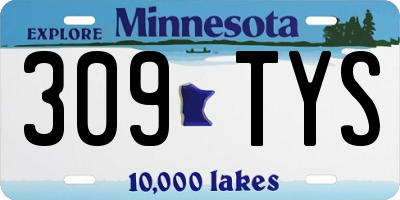 MN license plate 309TYS