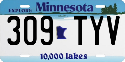 MN license plate 309TYV