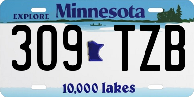 MN license plate 309TZB