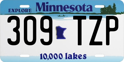 MN license plate 309TZP