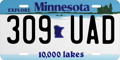 MN license plate 309UAD