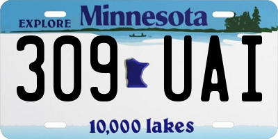 MN license plate 309UAI