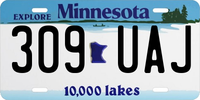 MN license plate 309UAJ