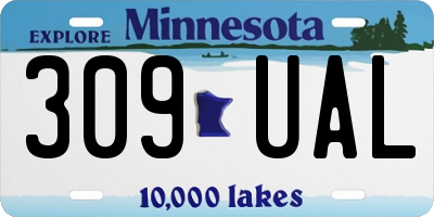 MN license plate 309UAL