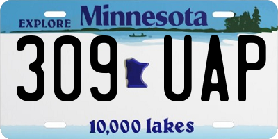 MN license plate 309UAP