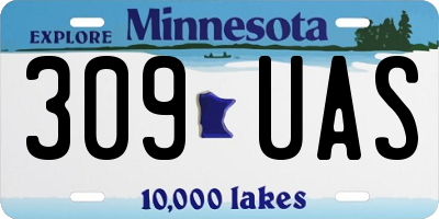 MN license plate 309UAS