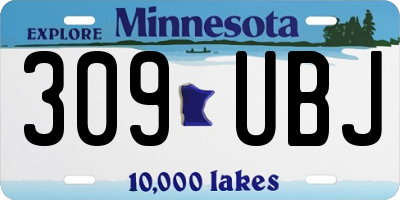 MN license plate 309UBJ