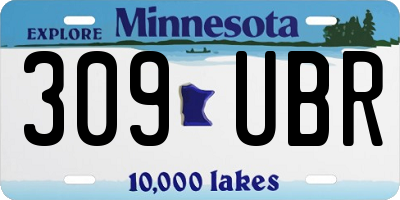 MN license plate 309UBR