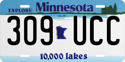 MN license plate 309UCC