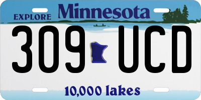 MN license plate 309UCD