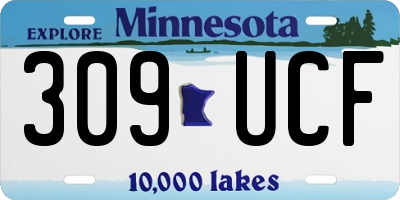MN license plate 309UCF