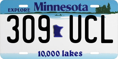 MN license plate 309UCL