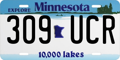 MN license plate 309UCR