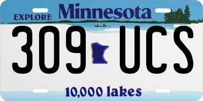 MN license plate 309UCS