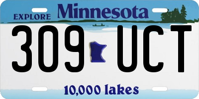 MN license plate 309UCT