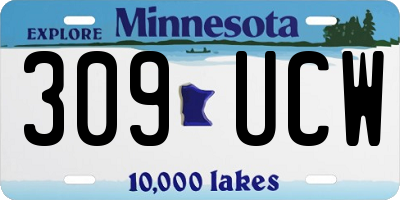 MN license plate 309UCW