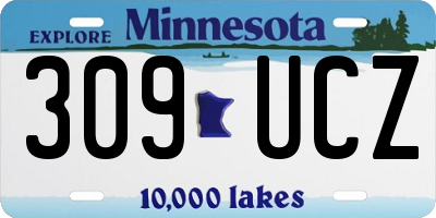 MN license plate 309UCZ