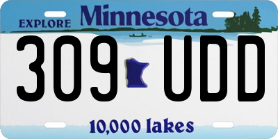 MN license plate 309UDD