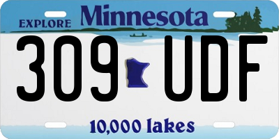 MN license plate 309UDF