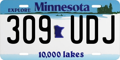 MN license plate 309UDJ