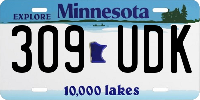 MN license plate 309UDK