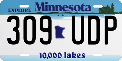 MN license plate 309UDP