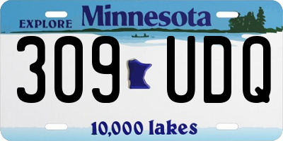 MN license plate 309UDQ