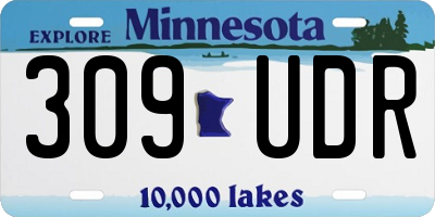 MN license plate 309UDR