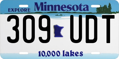 MN license plate 309UDT