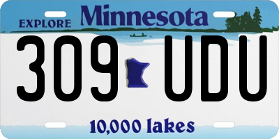 MN license plate 309UDU