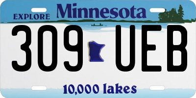 MN license plate 309UEB