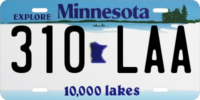 MN license plate 310LAA