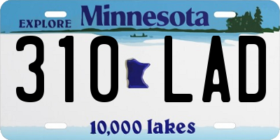MN license plate 310LAD