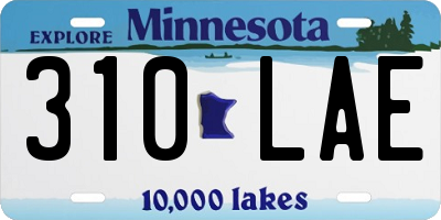 MN license plate 310LAE